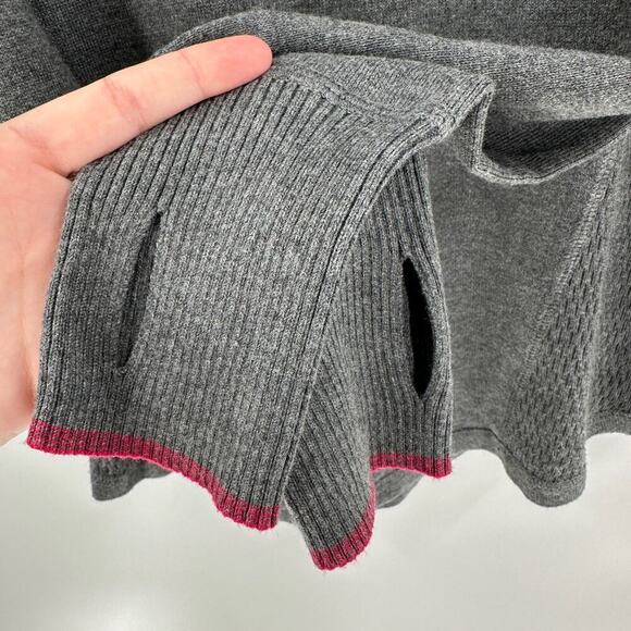 Eddie Bauer Gray Mock Neck Half Zip Pullover Knit Sweater Women's Size Medium - Picture 6 of 12